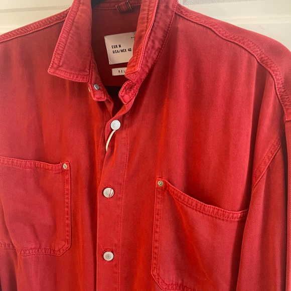NWT Zara Man Red Button Up (M) - Picture 2 of 7